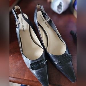 ELLEN TRACY black sling-back  heels size 10